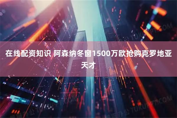 在线配资知识 阿森纳冬窗1500万欧抢购克罗地亚天才